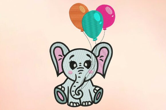 Elephant with Balloons Embroidery Design Review