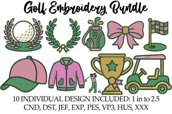 Golf Embroidery Bundle Review for Boutique Apparel