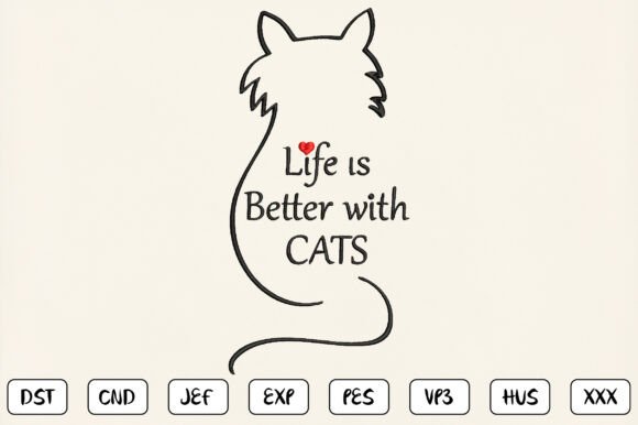 Life is Better with Cats Embroidery Review
