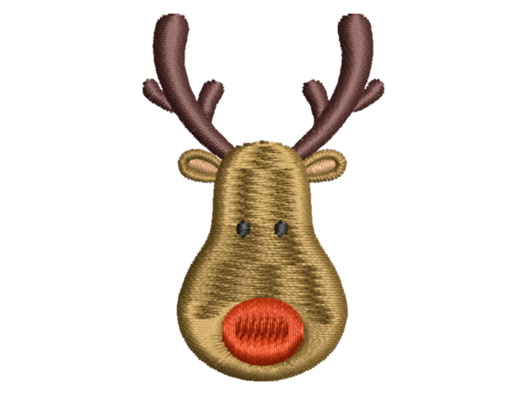 Minimal Reindeer Face Embroidery Review for Apparel